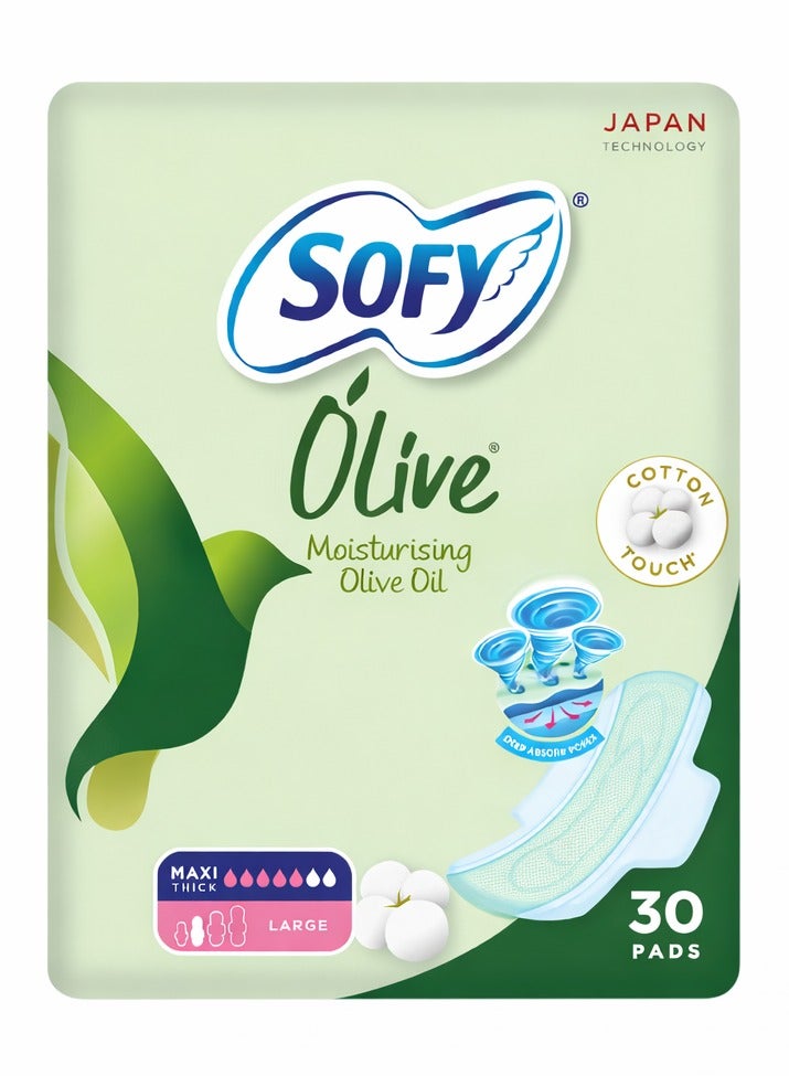 Sofy Moisturizing Olive Oil Pads Large, 30 pads - Image 1